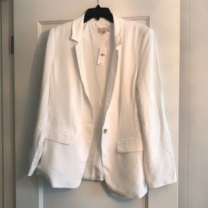 NWT Loft White Linen Blazer